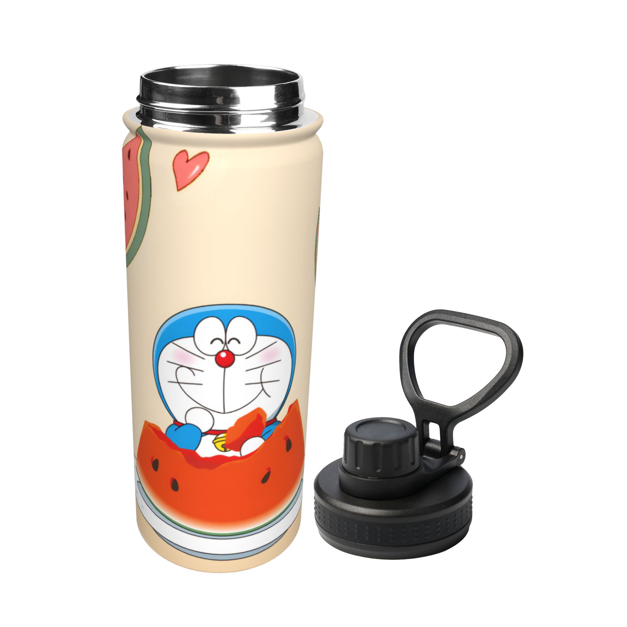Double Wall Mug - 만화 캐릭터 도라에몽이 그려진 18온스 스포츠용