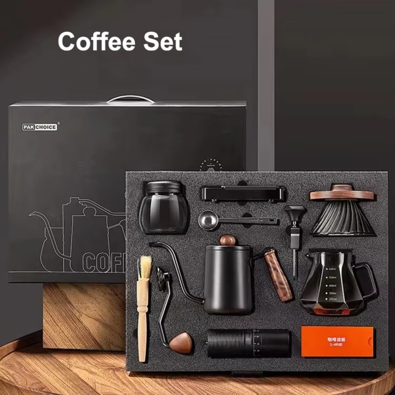 Tea Coffee Pot Set - 10종 여행용 커피 세트, 수동 커피