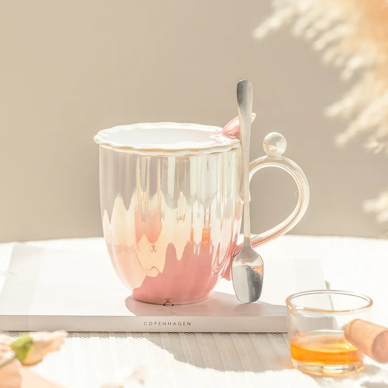 Coffee Tea Difference - 럭셔리 진주 유약 돌고래 머그잔, 크리스마스