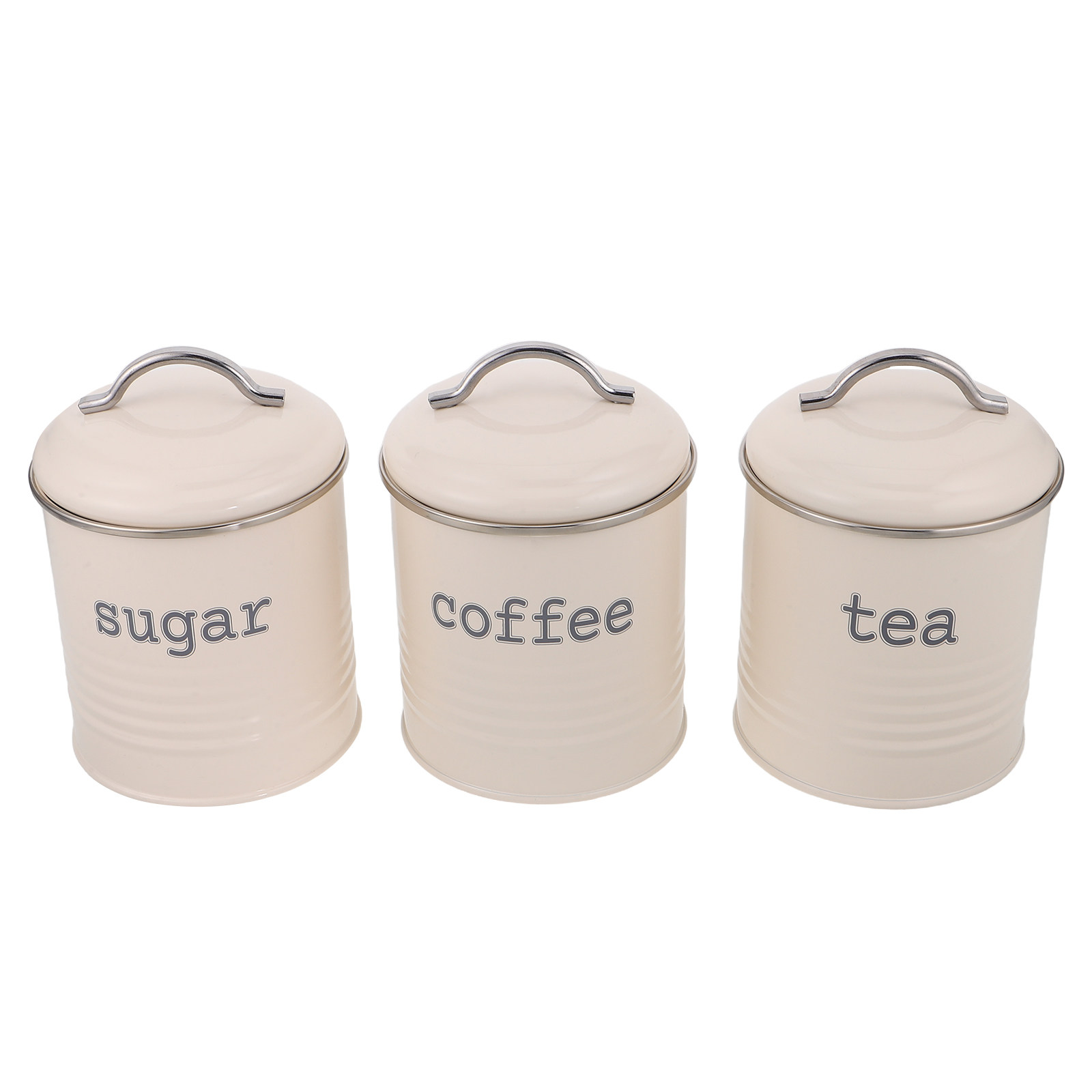 Coffee Tea And Sugar Set - 3개 세트 밀폐형 커피 원두 보관