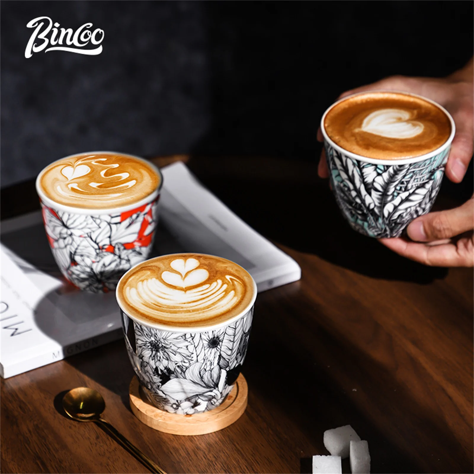 BINCOO 세라믹 커피 컵 크리에이티브 정글 플라워  - Coffee Tea Flower 리뷰 및 가격