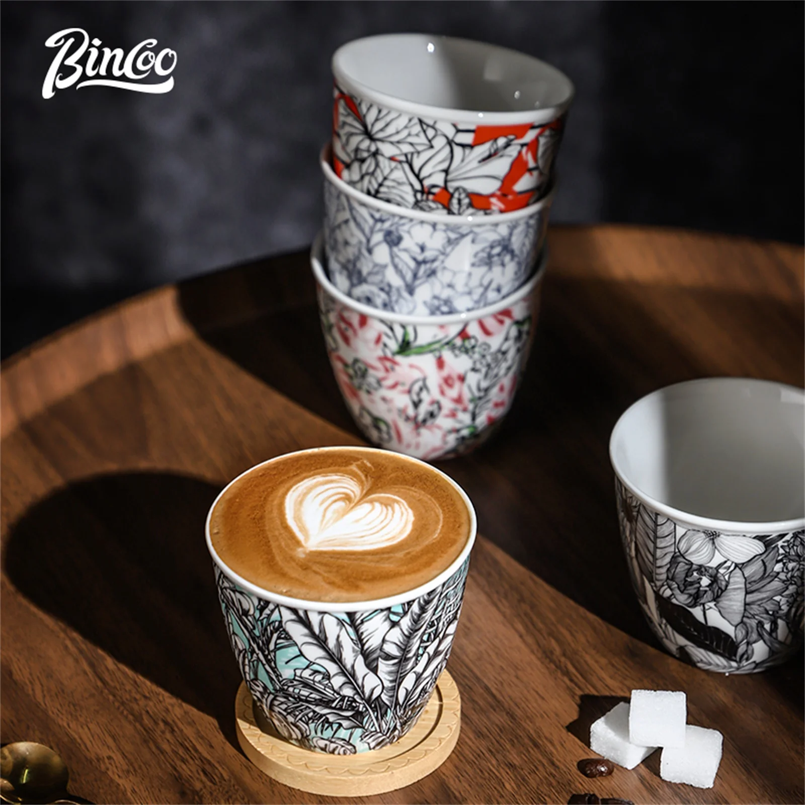 BINCOO 세라믹 커피 컵 크리에이티브 정글 플라워  - Coffee Tea Flower 리뷰 및 가격
