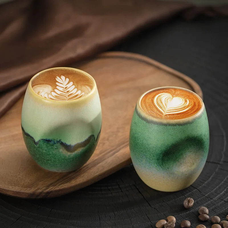 녹색, Qingshan-반 컬러풀 세라믹 농축 커피 컵 - Coffee Tea Green 리뷰 및 가격