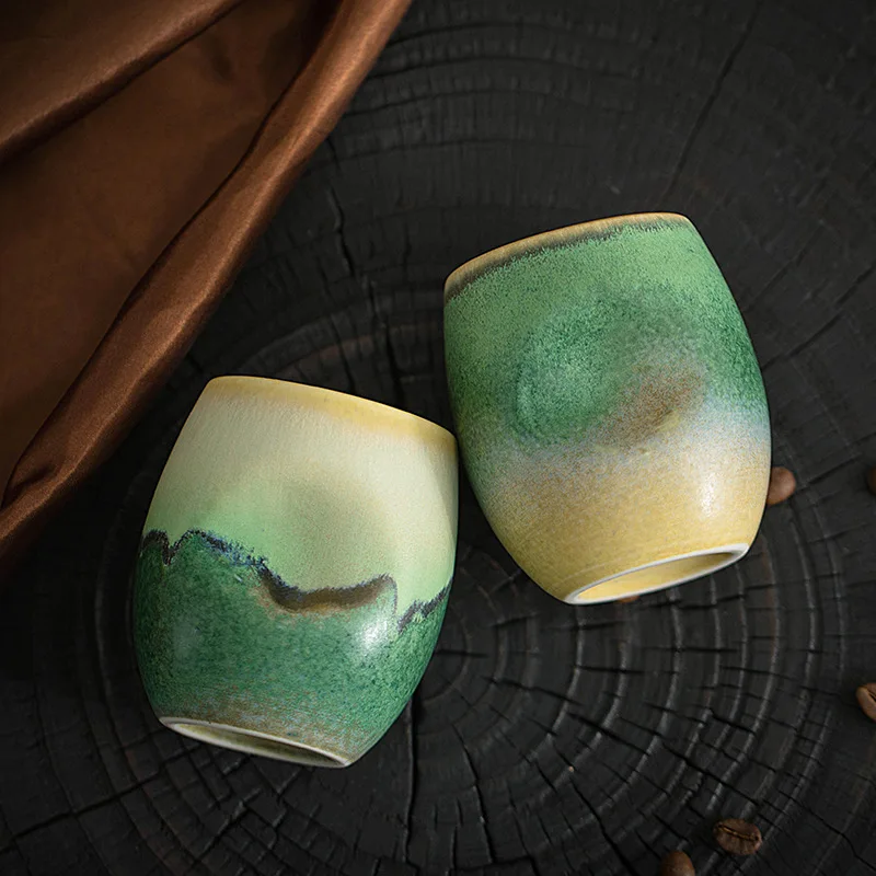 녹색, Qingshan-반 컬러풀 세라믹 농축 커피 컵 - Coffee Tea Green 리뷰 및 가격