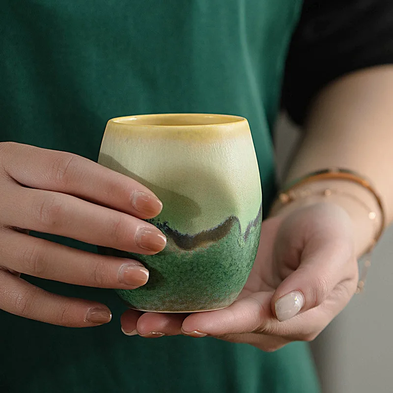 녹색, Qingshan-반 컬러풀 세라믹 농축 커피 컵 - Coffee Tea Green 리뷰 및 가격