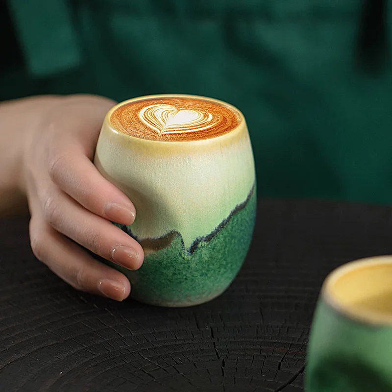 녹색, Qingshan-반 컬러풀 세라믹 농축 커피 컵 - Coffee Tea Green 리뷰 및 가격