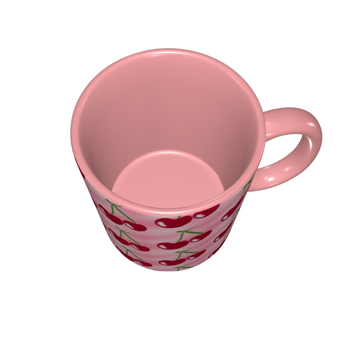 레드 체리 그린 스템 핑크 머그 재미있는 세라믹 커피  - Coffee Tea Green 리뷰 및 가격