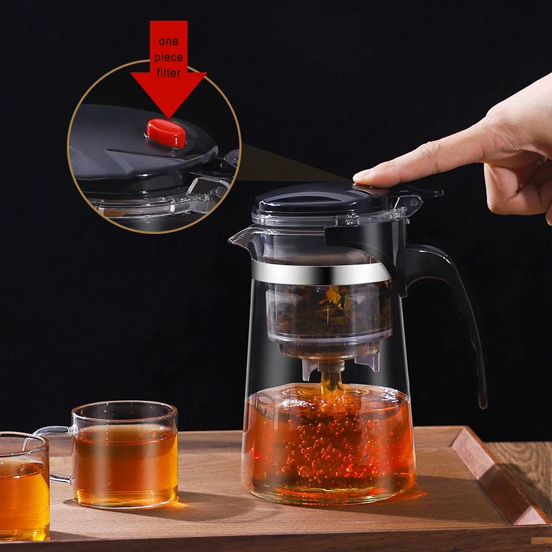 D2 내열 유리 티포트 원클릭 필터링 티포트 차 물 분 - Tea Coffee Pot Set 리뷰 및 가격