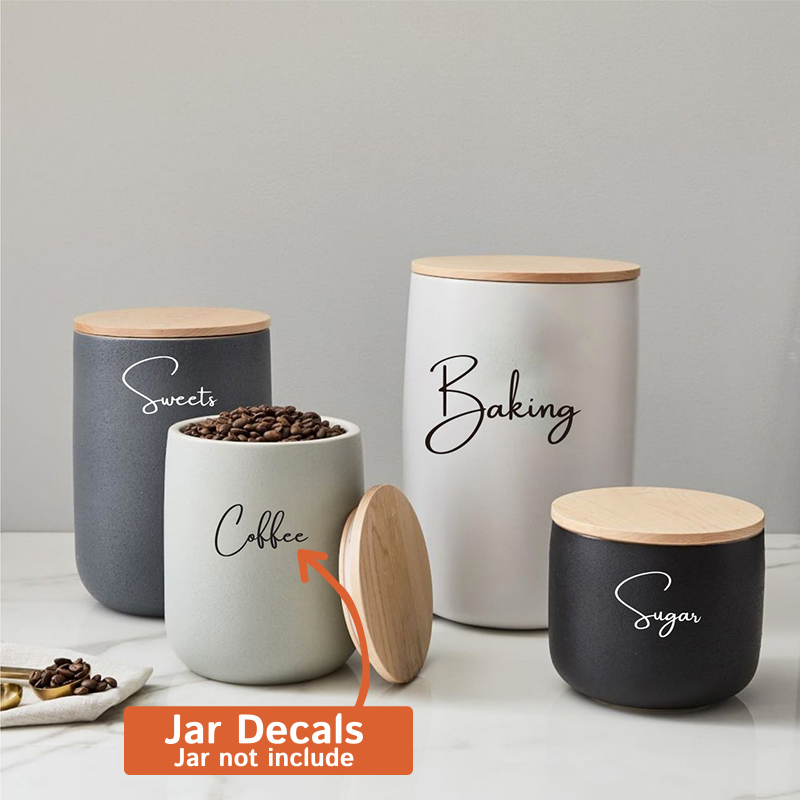 데칼 전용 8Pcs 주방 조직 용기 항아리 라벨 스티커 - Switching Coffee To Tea 리뷰 및 가격