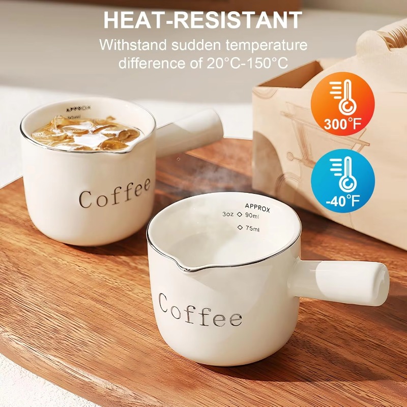 손잡이가 있는 미니 세라믹 커피 컵 V자형 스파우트 우 - Coffee Tea Espresso 리뷰 및 가격
