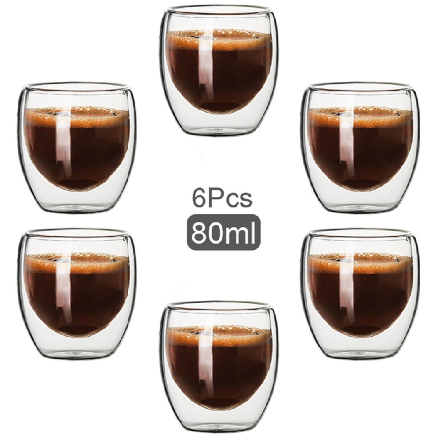 이중 벽 유리 커피 머그잔 유리 머그잔 이중 벽 카푸치 - Coffee Tea And Sugar Set 리뷰 및 가격