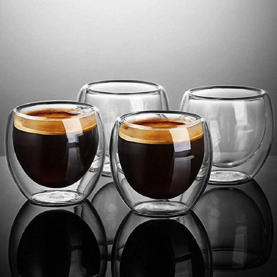 이중 벽 유리 커피 머그잔 유리 머그잔 이중 벽 카푸치 - Coffee Tea And Sugar Set 리뷰 및 가격