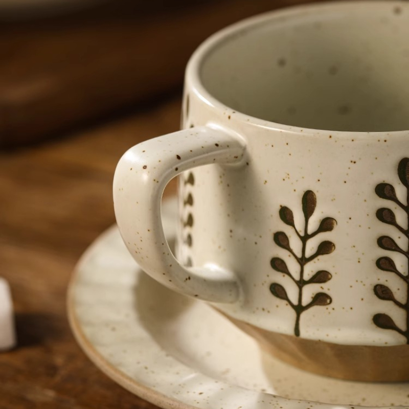 레트로 세라믹 컵 거친 도자기 작은 용량 커피 컵과 접 - Coffee Tea And Sugar Set 리뷰 및 가격