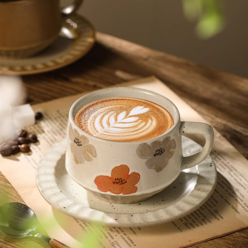 레트로 세라믹 컵 거친 도자기 작은 용량 커피 컵과 접 - Coffee Tea And Sugar Set 리뷰 및 가격