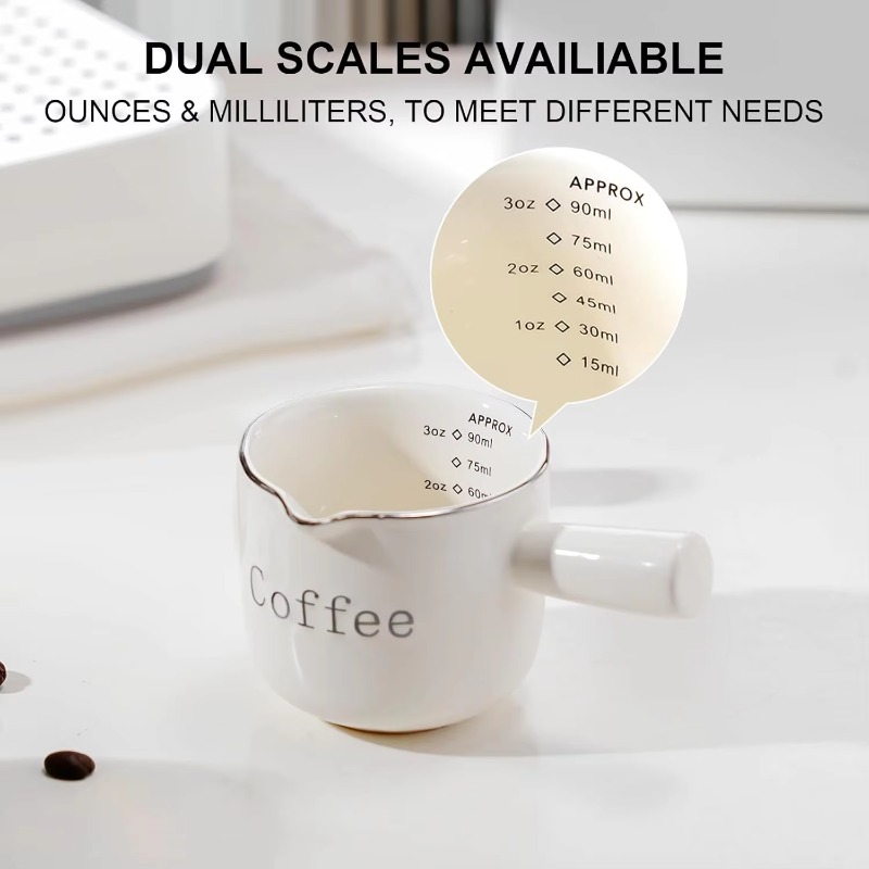 손잡이가 달린 미니 세라믹 커피 컵, V 모양 주둥이  - Coffee Tea Espresso 리뷰 및 가격