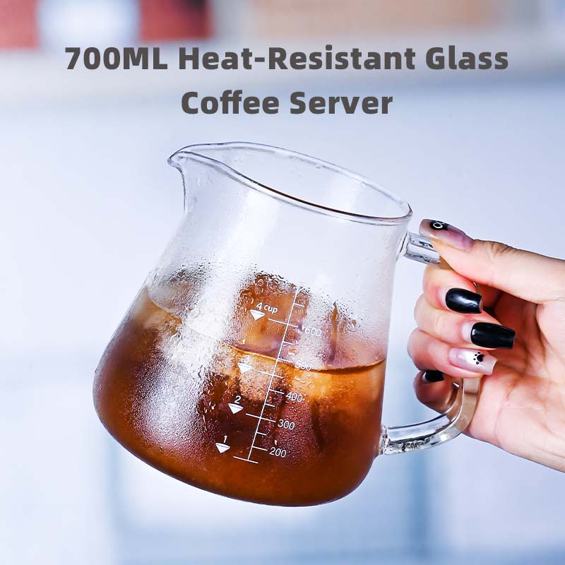 신제품 고보로실리케이트 700ml 유리 푸어 오버 커피 - Coffee Tea And Sugar Set 리뷰 및 가격